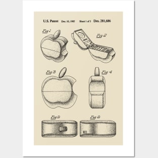 Apple Cellphone Patent 1985 Posters and Art